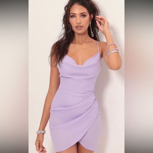 Purple Wrap Lucy in the Sky Dress - Picture 1 of 5